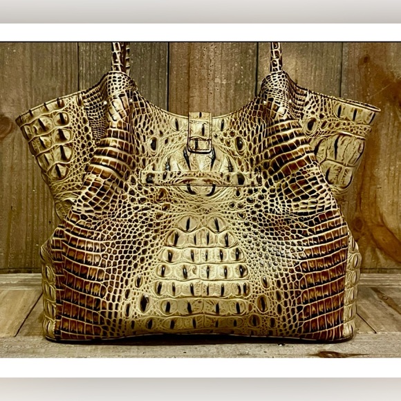 Brahmin Mallory Toasted Melbourne Tote with Free Dust Bag & Purse Scarf. - Picture 13 of 16